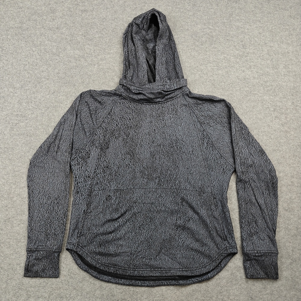 Lululemon Hoodie Womens 10 Black Pullover Cowl Neck Lightweight Pockets